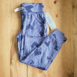 Girls' Hearts Blue Jogger/Sweatpants Flexible Drawstring